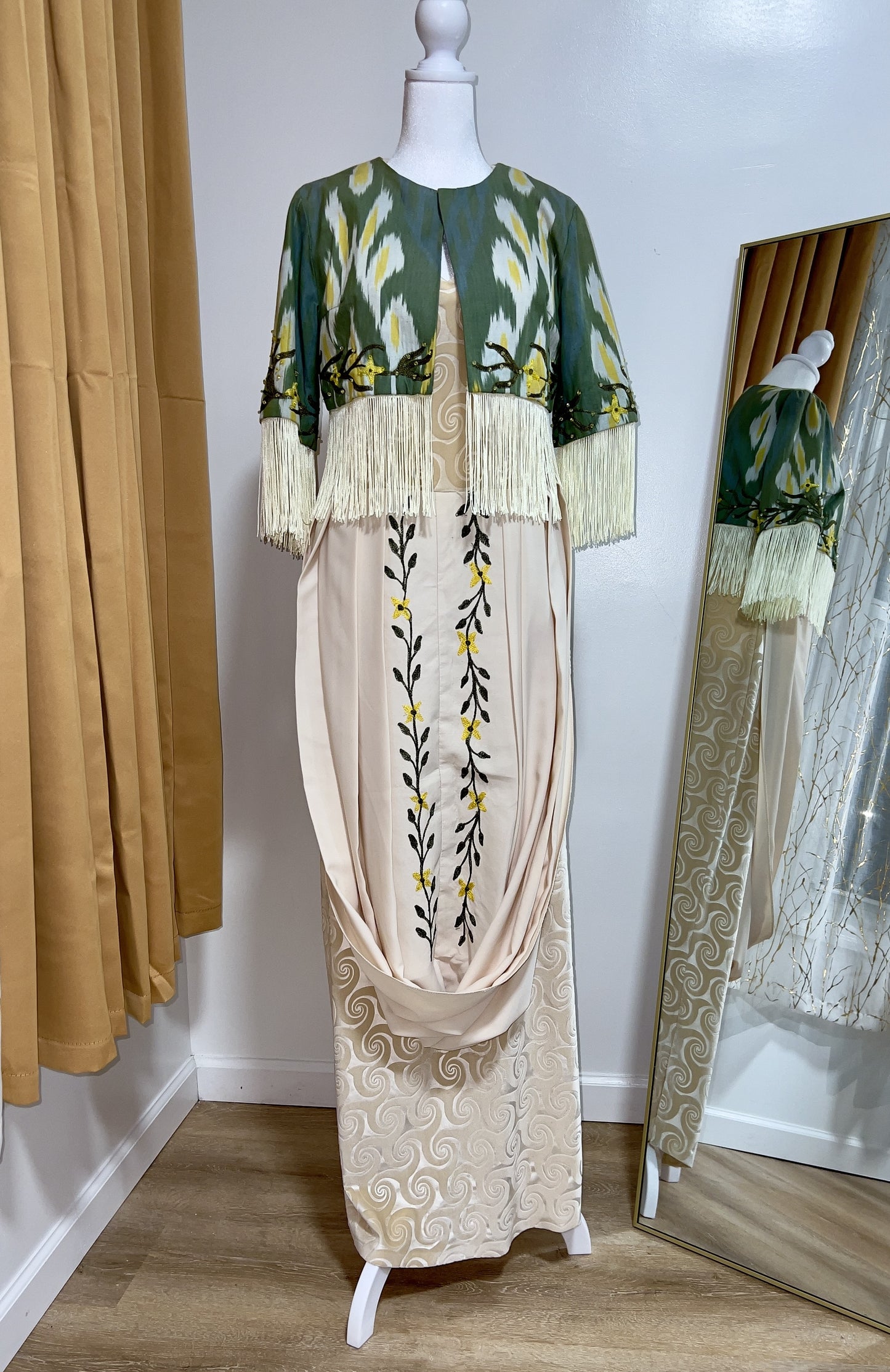 Velvet Ivory Maxi Dress