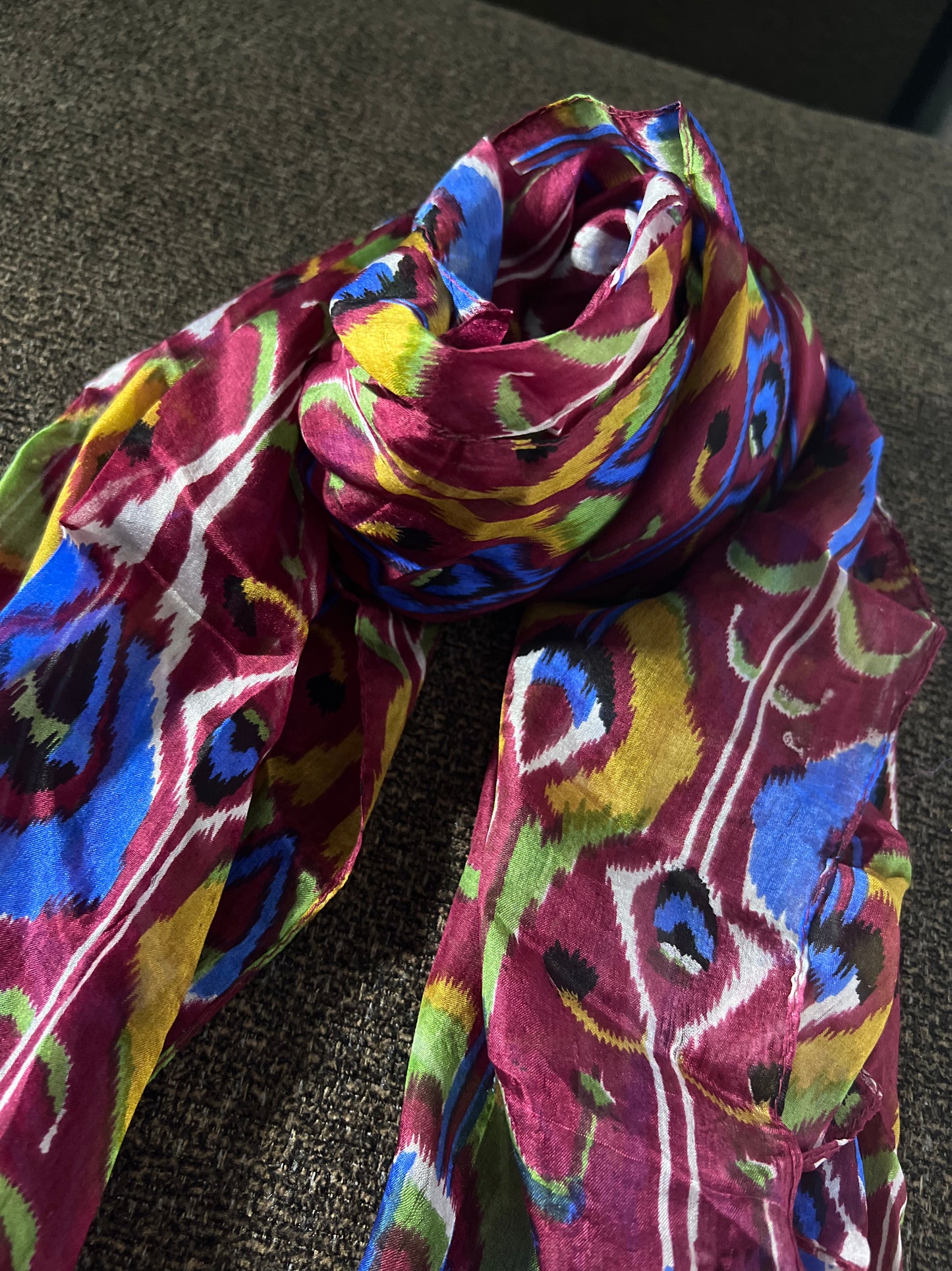 Wine Silky Scarf